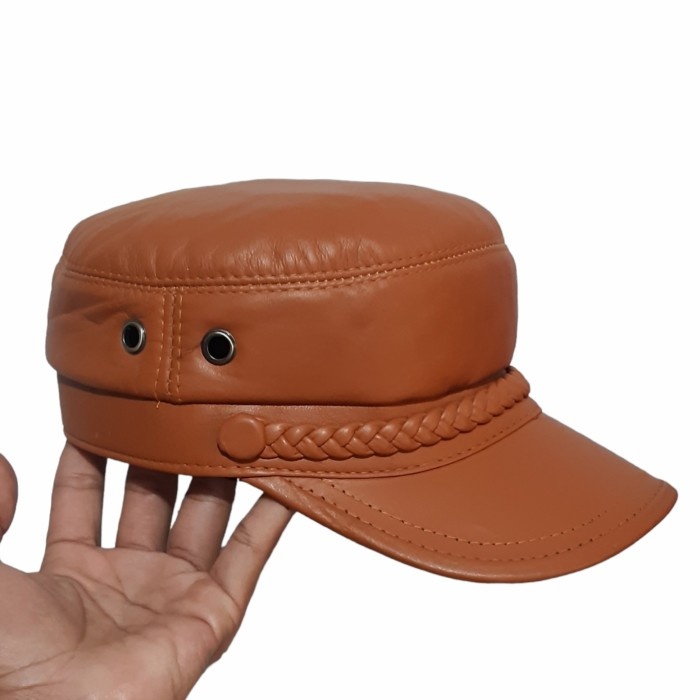 Auliya Topi Ariel Komando Kulit Asli - Topi Kulit Asli Pria Ariel Noah