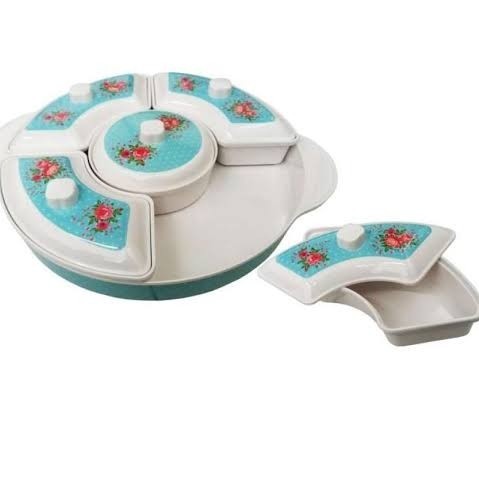 Kualitas terbaik] Party Set Onyx Motif 14 Inch Prasmanan Onyx Party Set Melamin