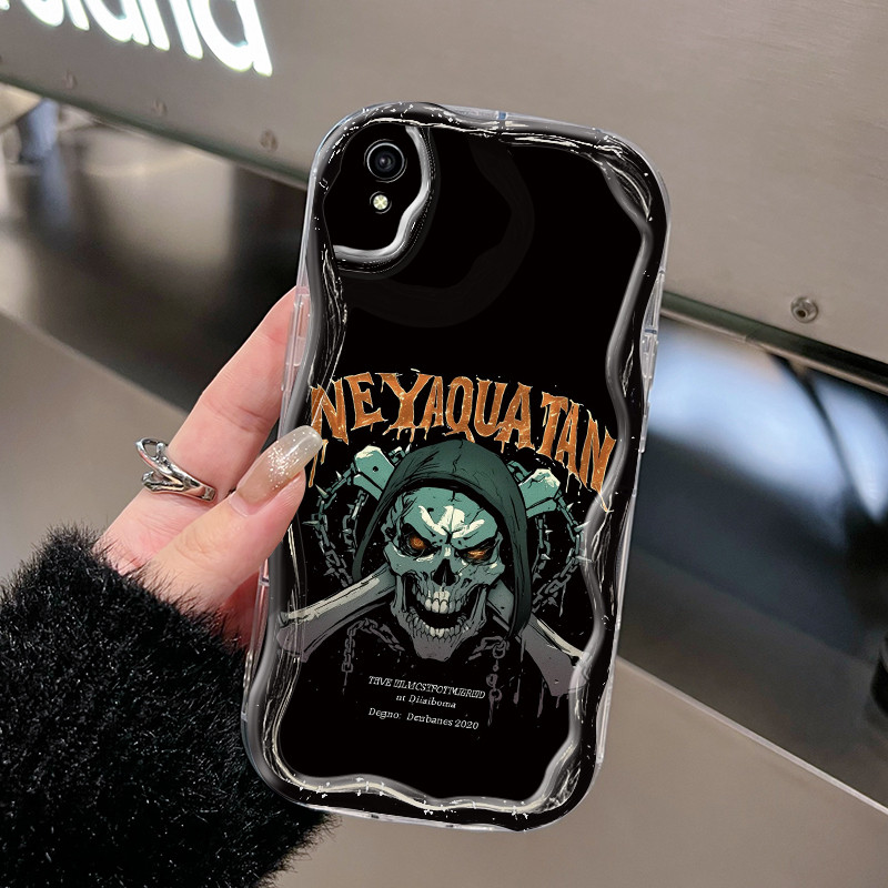 Casing Hp Untuk VIVO Y91C Y90 Y1s Case Casing pola kematian Kasing ponsel Cesing ombak Kesing Siliko