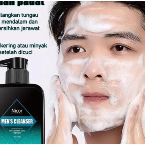 Nicor Pembersih Wajah Pria Sabun Cuci Muka Ghilang Jerawat