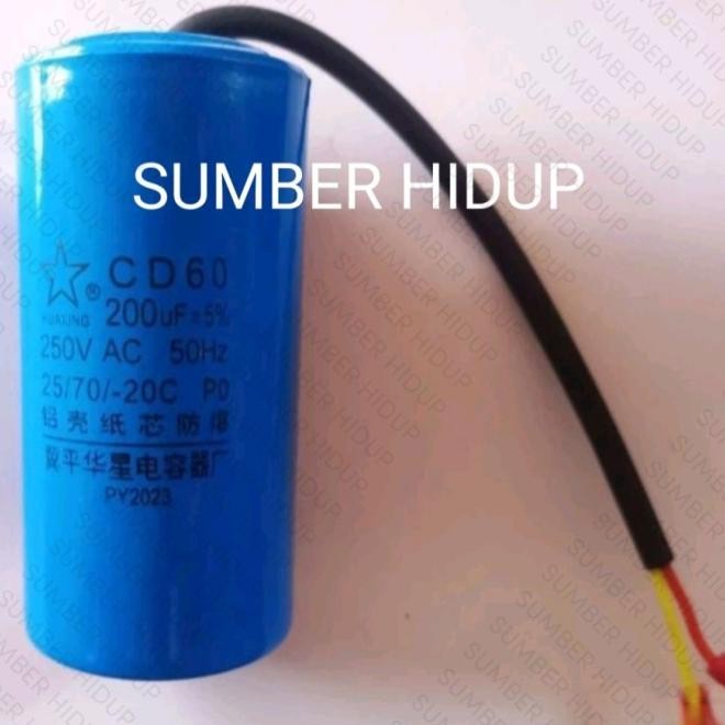 Kapasitor Cd60 200Uf 250V Ac Capasitor 200Mfd 200 Uf Mfd 250 V Cd-60