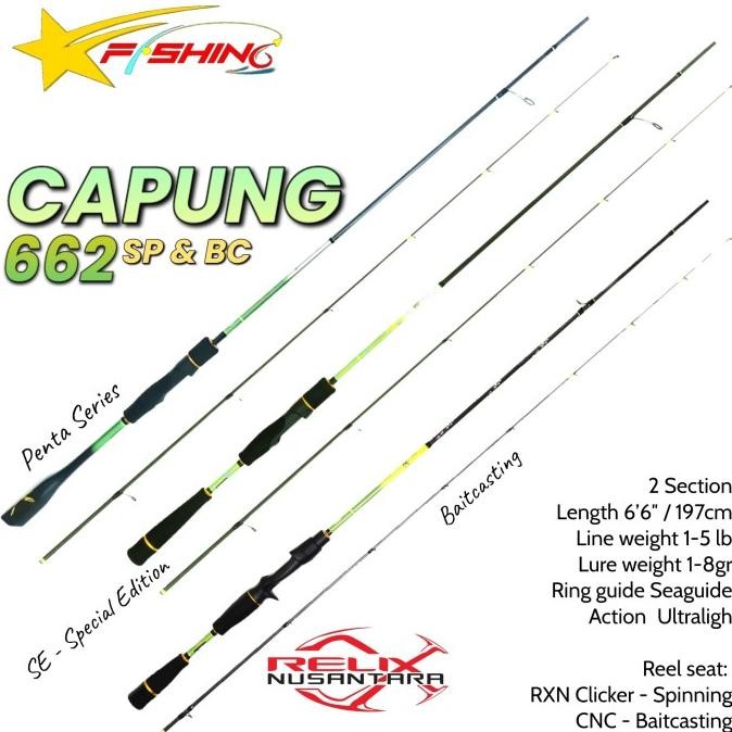 lagi promoo... joran casting capung 662sp & 662bc 1-5lb by relix nusantara