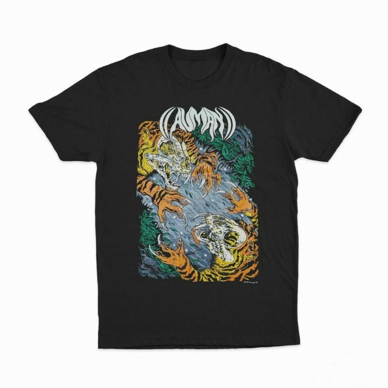 Terviral Auman Tiger T-Shirt Auman Kaos Band Auman Kaos Musik