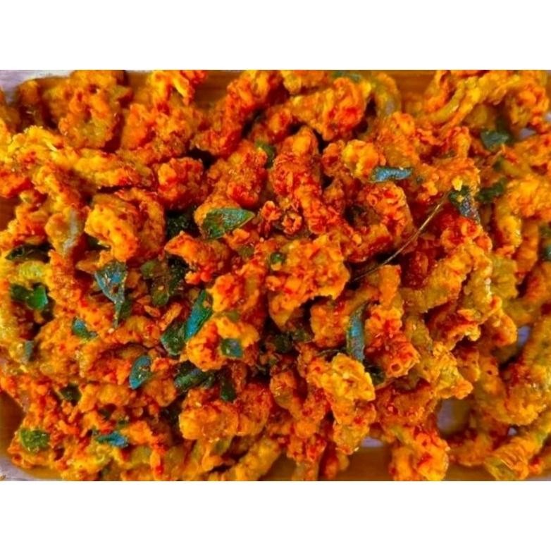 

Big Sale Cemilan Usus Crispy Pedas Daun Jeruk Usus Ori Daun Jeruk Kemasan 500Gr Dan 1Kg Premium