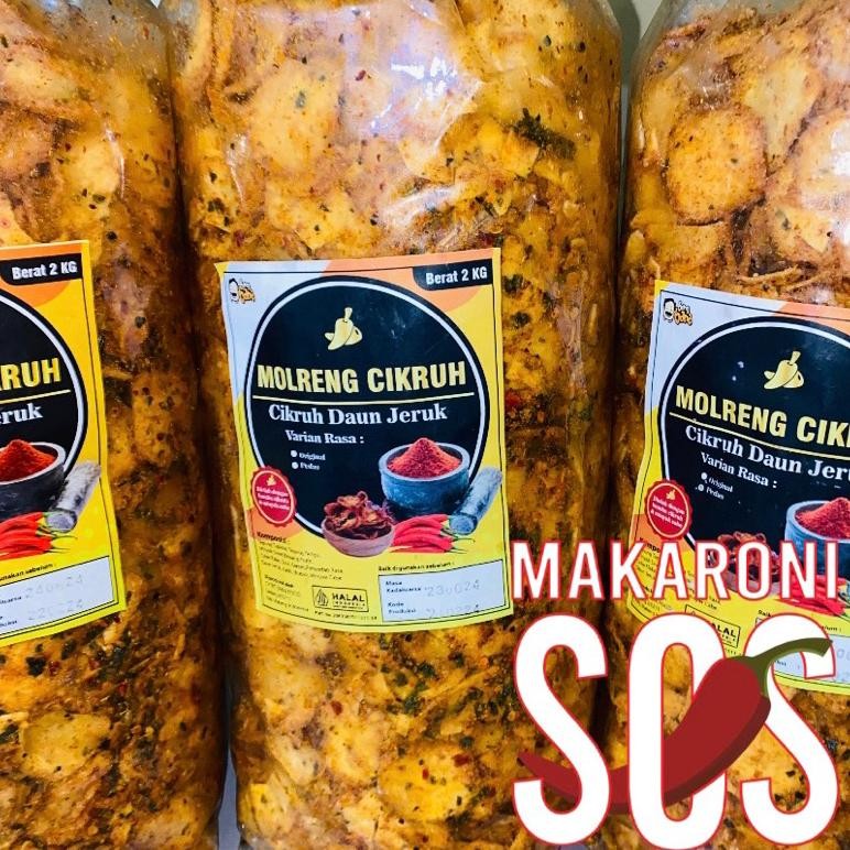 

Original Keripik Molreng 1Kg (1000Gr) Pedas Cikruh Daun Jeruk Grosir