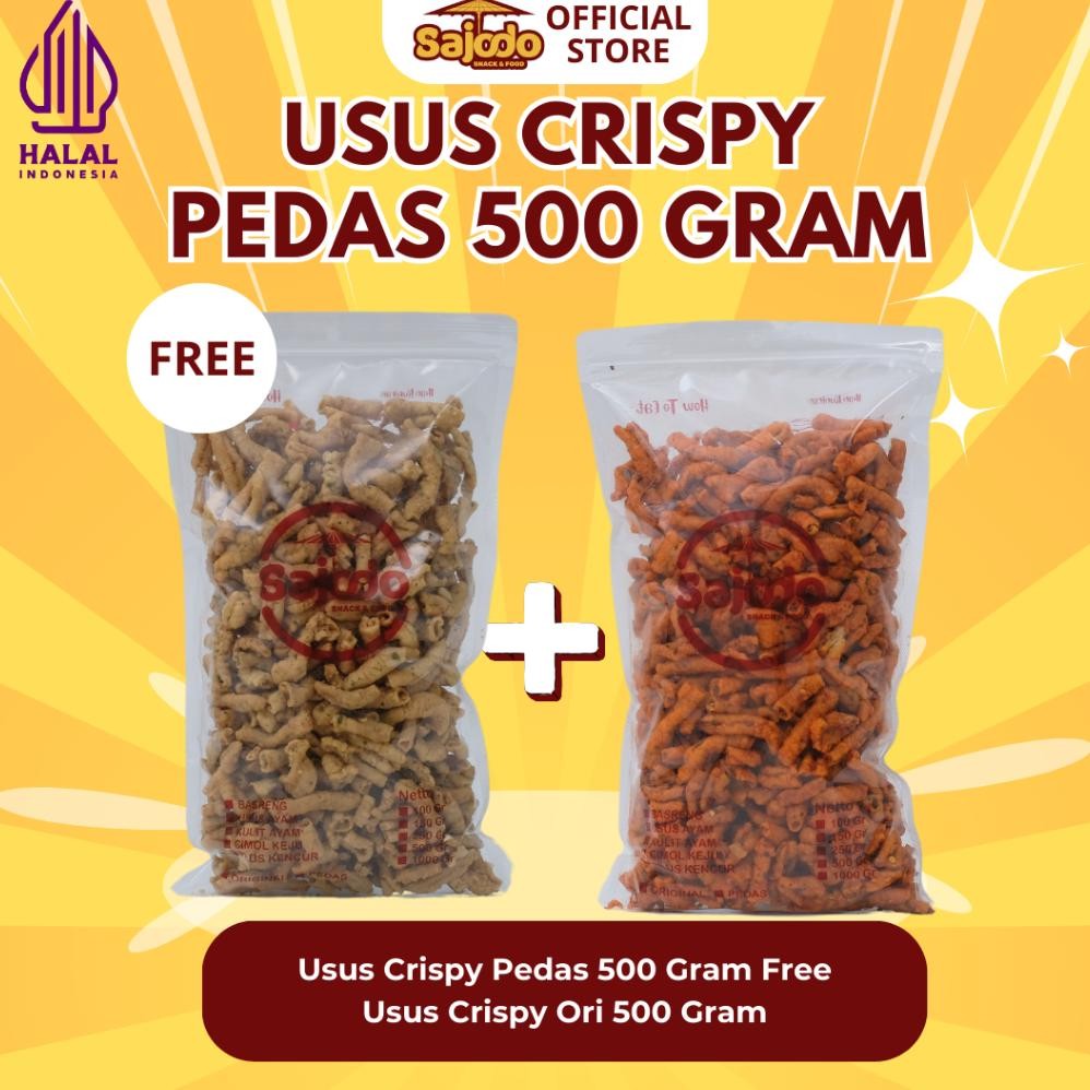 

Discount Buy 1 Get 1 Usus Pedas 500 Gr + Usus Ori 500 Gr Premium