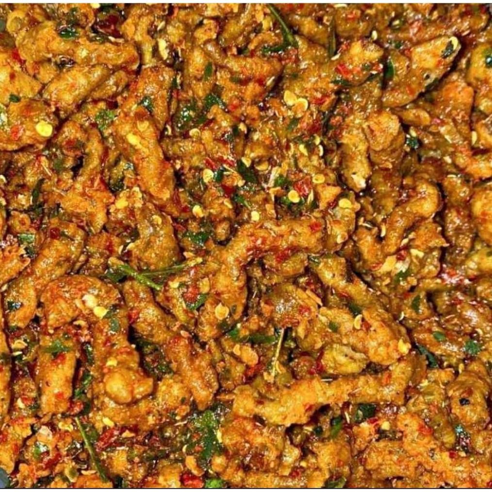 

10.10 Keripik Usus Pedas Daun Jeruk Crispy 1Kg Murah