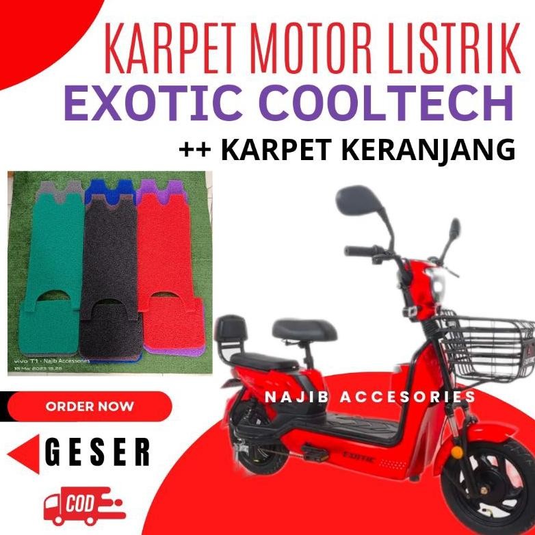 Karpet Sepeda Motor Listrik Exotic Cooltech SE Uwinfly DF 2 Karpet Pijakan Kaki Motor Listrik Excoti