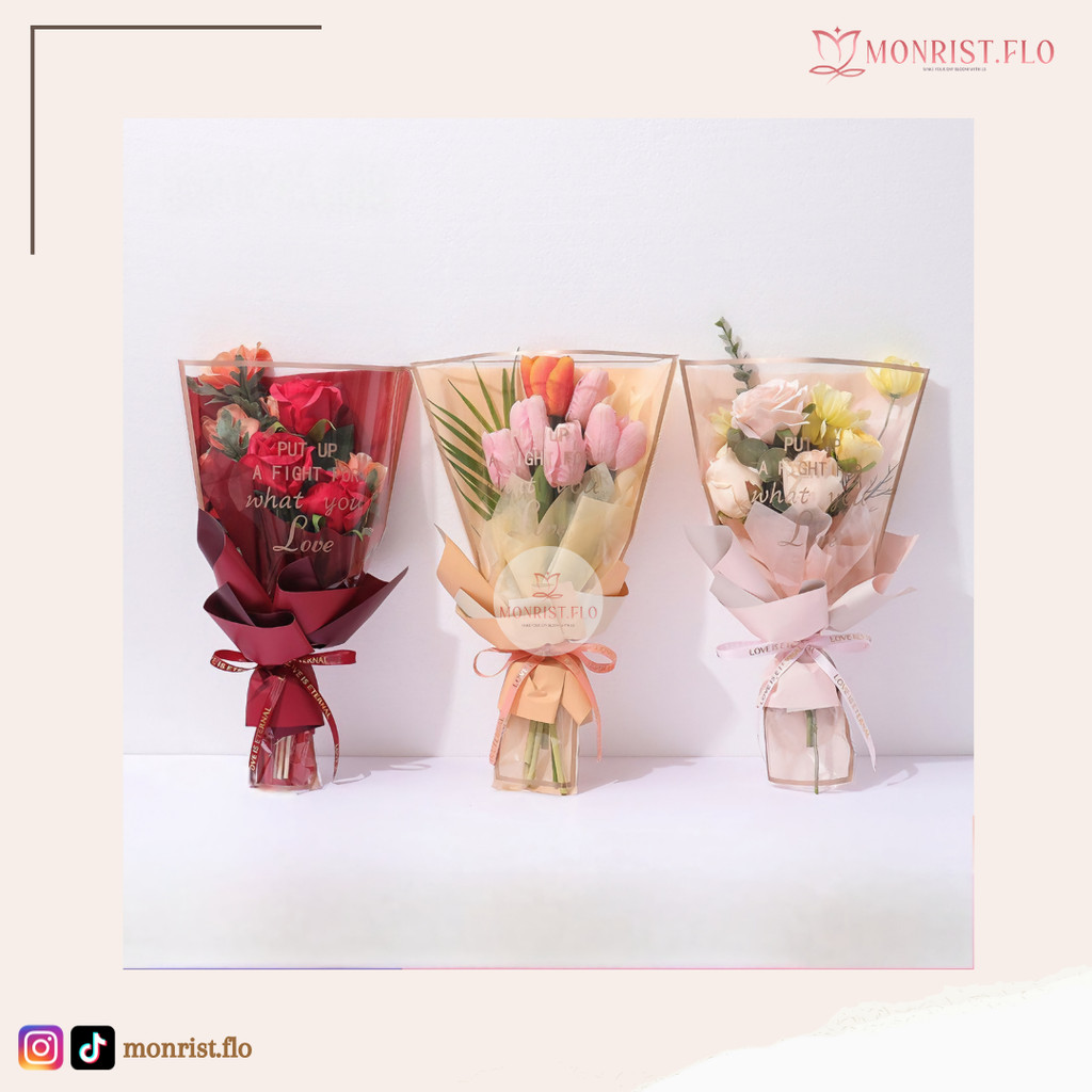 

Monrist Flo - Kertas Buket Instant / Plastik Multipack Bouquet Wrapping Cellophane Untuk Buket Bunga Uang