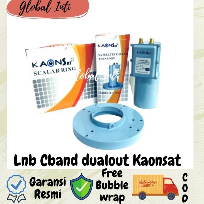 TERBARU - LNB Kaonsat Parabola Single C Band Dual Output 2 Receiver 13K