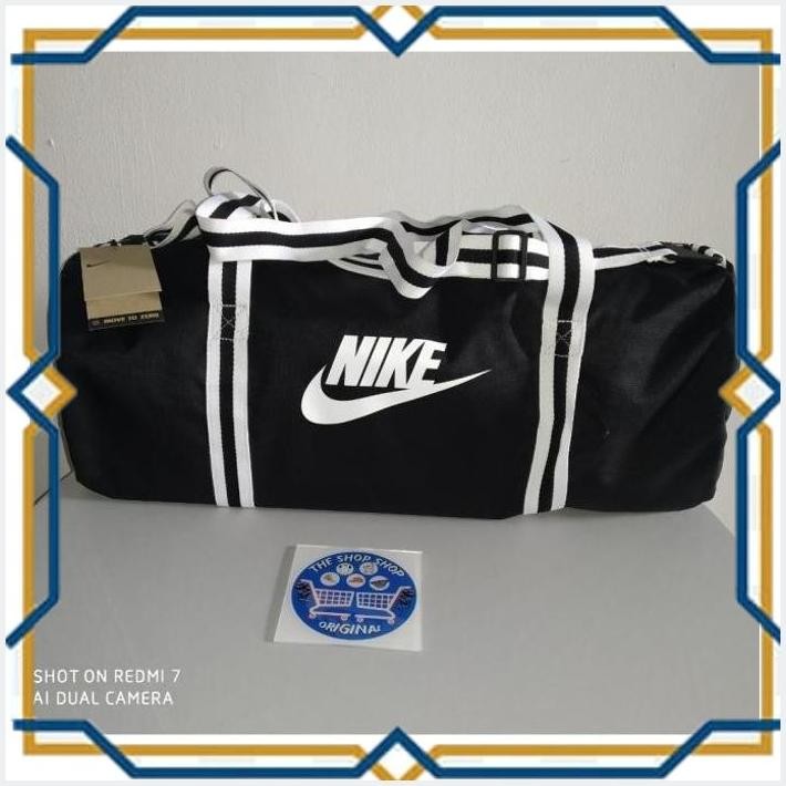 [THE] TAS TRAVEL BAG CEWEK NIKE HERITAGE DUFFEL BAG ORIGINAL DB0492-010