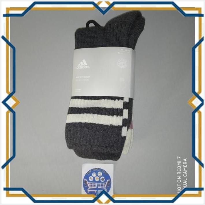 

[THE] KAOS KAKI ADIDAS 3 STRIPES LOUNGE CREW SOCKS 2 PAIRS HM7986 ORIGINAL