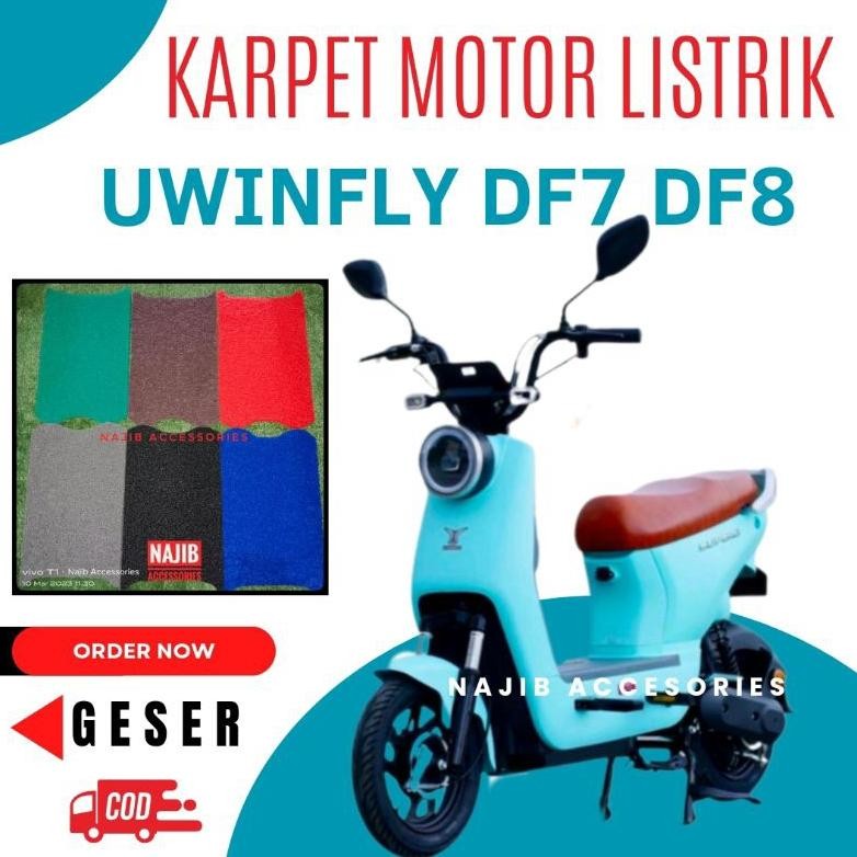 Karpet Alas Pijakan Kaki Winfly Model Mie mi Bihun Bahan Premium Sepeda Motor Listrik Uwinfly DF7 DF