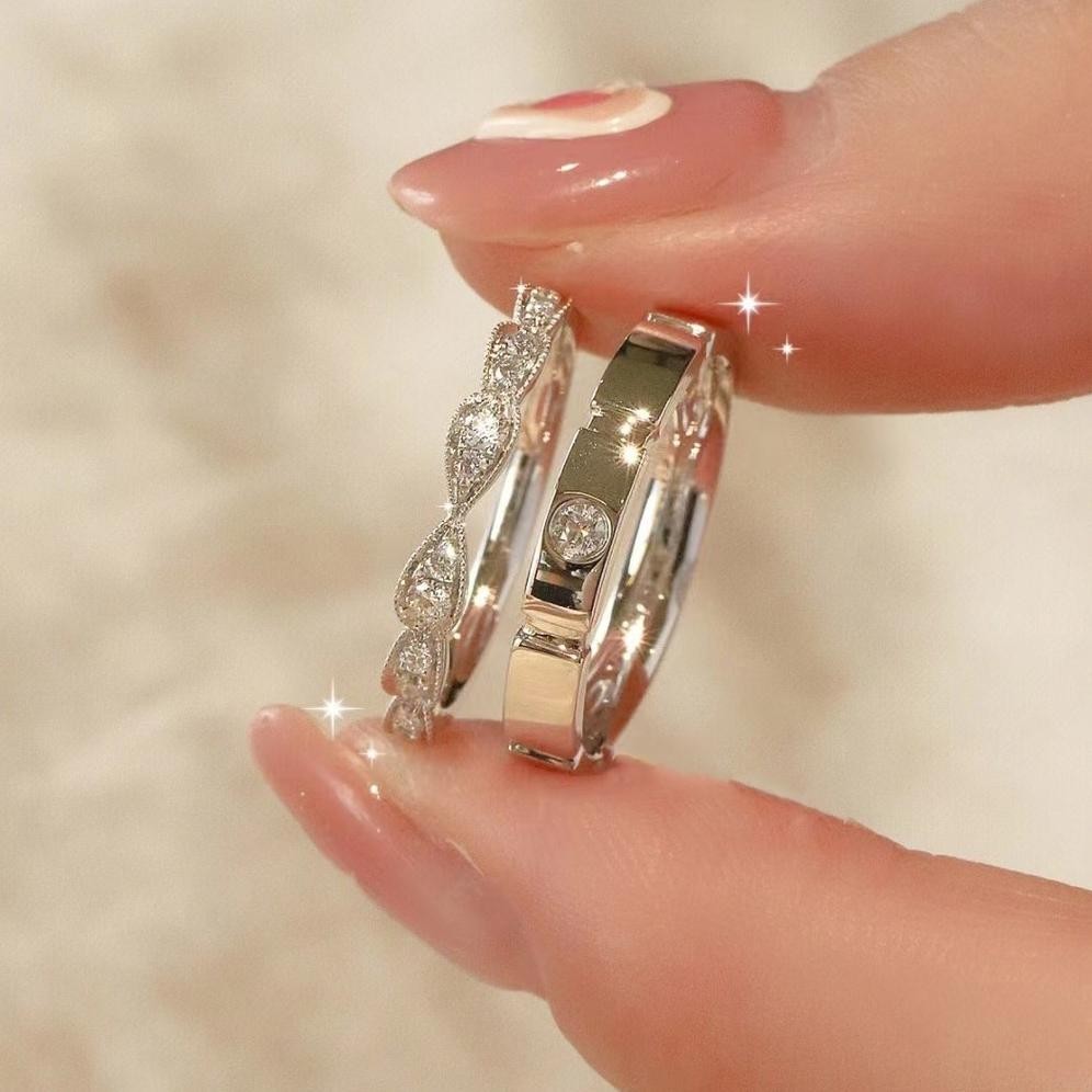 SALE Cincin couple-princess crown cincin pasangan cincin titanium Original Arctic Deer fx-76