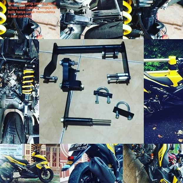 braket monoshock yamaha Aerox dengan SB original yamaha vixion