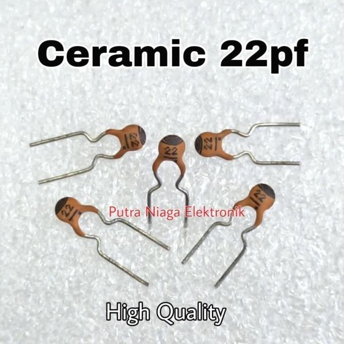 (2) Kapasitor 22pF Keramik NPO 22 pF Ceramic Capacitor putr4n Kualitas Baik