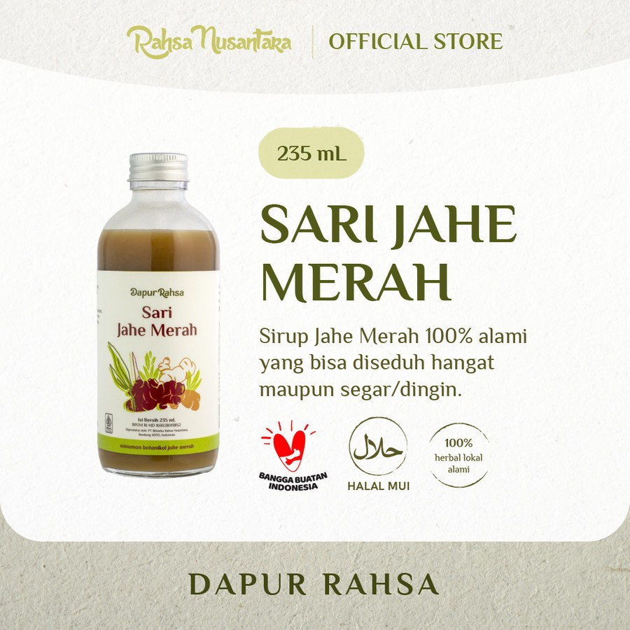 

Rahsa Nusantara, Sari Jahe Merah Jamu Sirup Herbal Tradisional 235ml