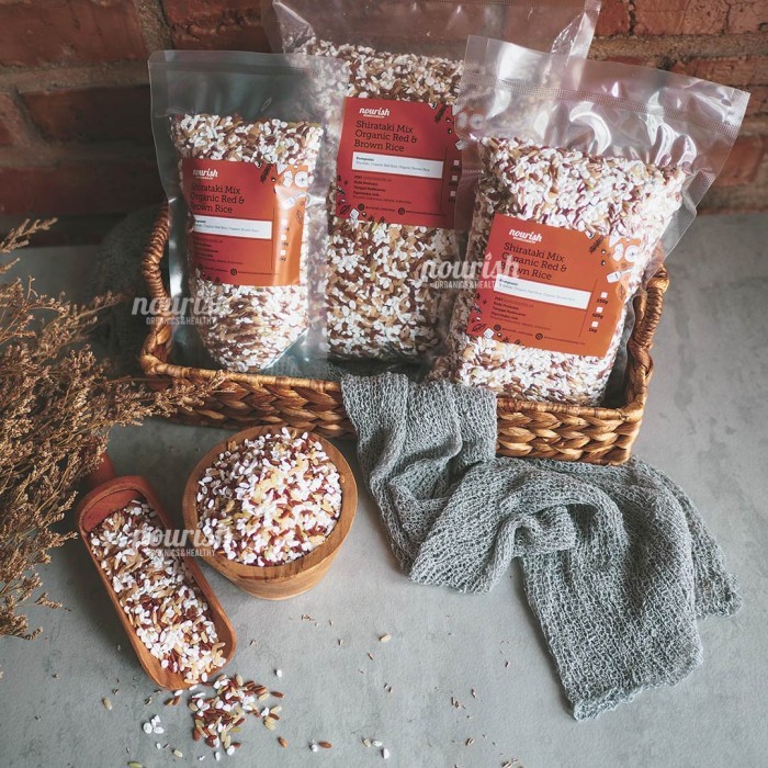 

Shirataki Mix Organic Red & Brown Rice 500gr (Shirataki Beras Organik)