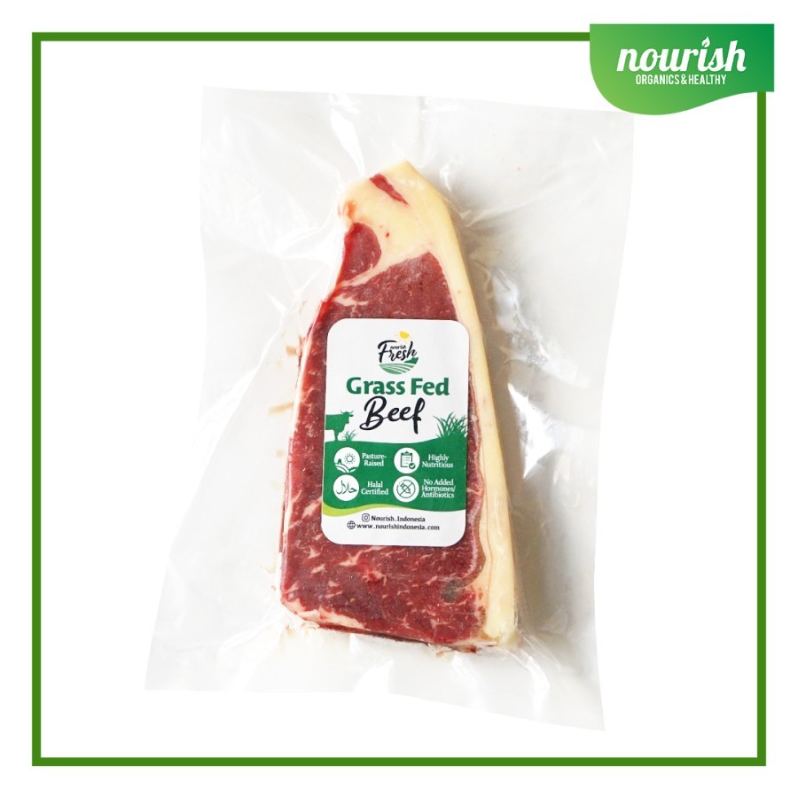

Grass Fed Striploin PR Steak (Daging Grassfed Halal) Frozen 200 gr