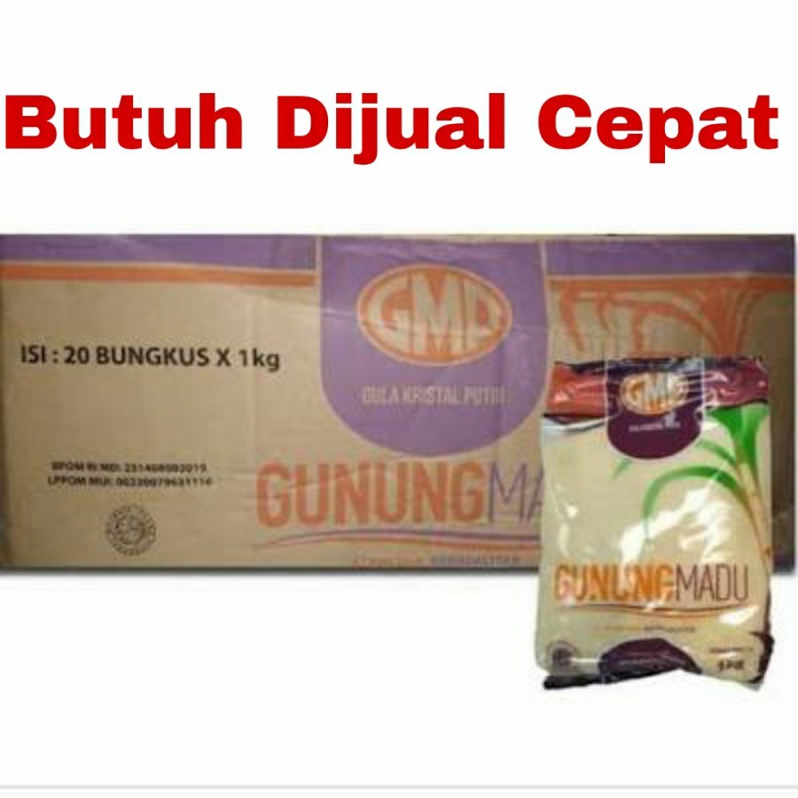 

GULA GMP KEMASAN 1 KG ( 1 DUS / 20 PCS)[Gosend-GrabExpress]