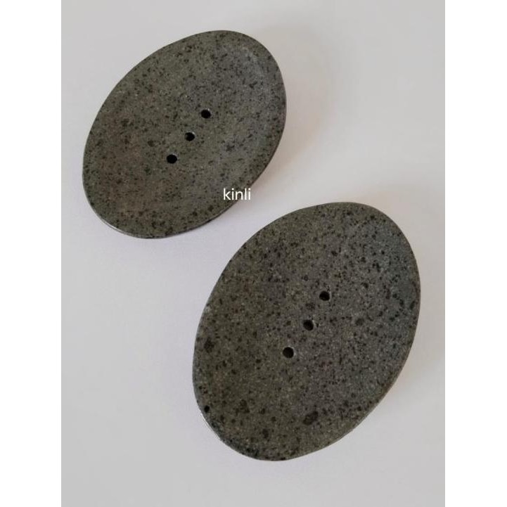 Natural River Stone Soap Dish Soap Holder Tempat Sabun Batu Ala