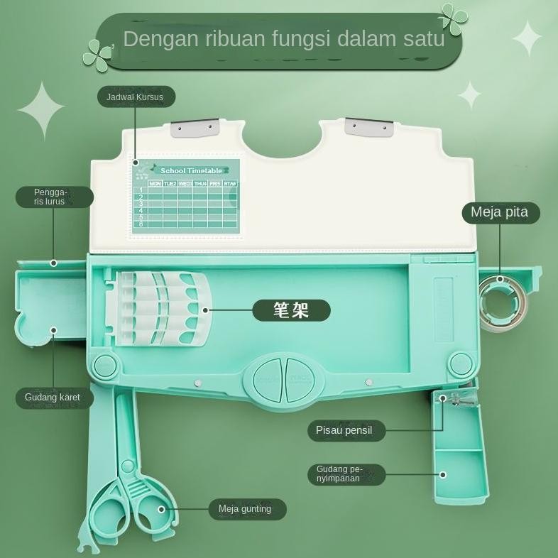 

BISA COD PuluzKotak Pensil Multifungsi Motif Unicorn / Dinosaurus / Astronot Untuk Anak Lengkap Peruncing Gunting Isolasi Penghapus Penggaris gh-6