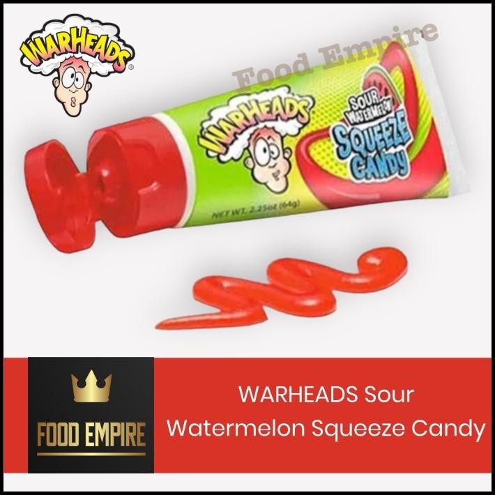 

Warheads Sour Watermelon Squeeze Tube Candy | 2,25 Oz ( 64 Gr )