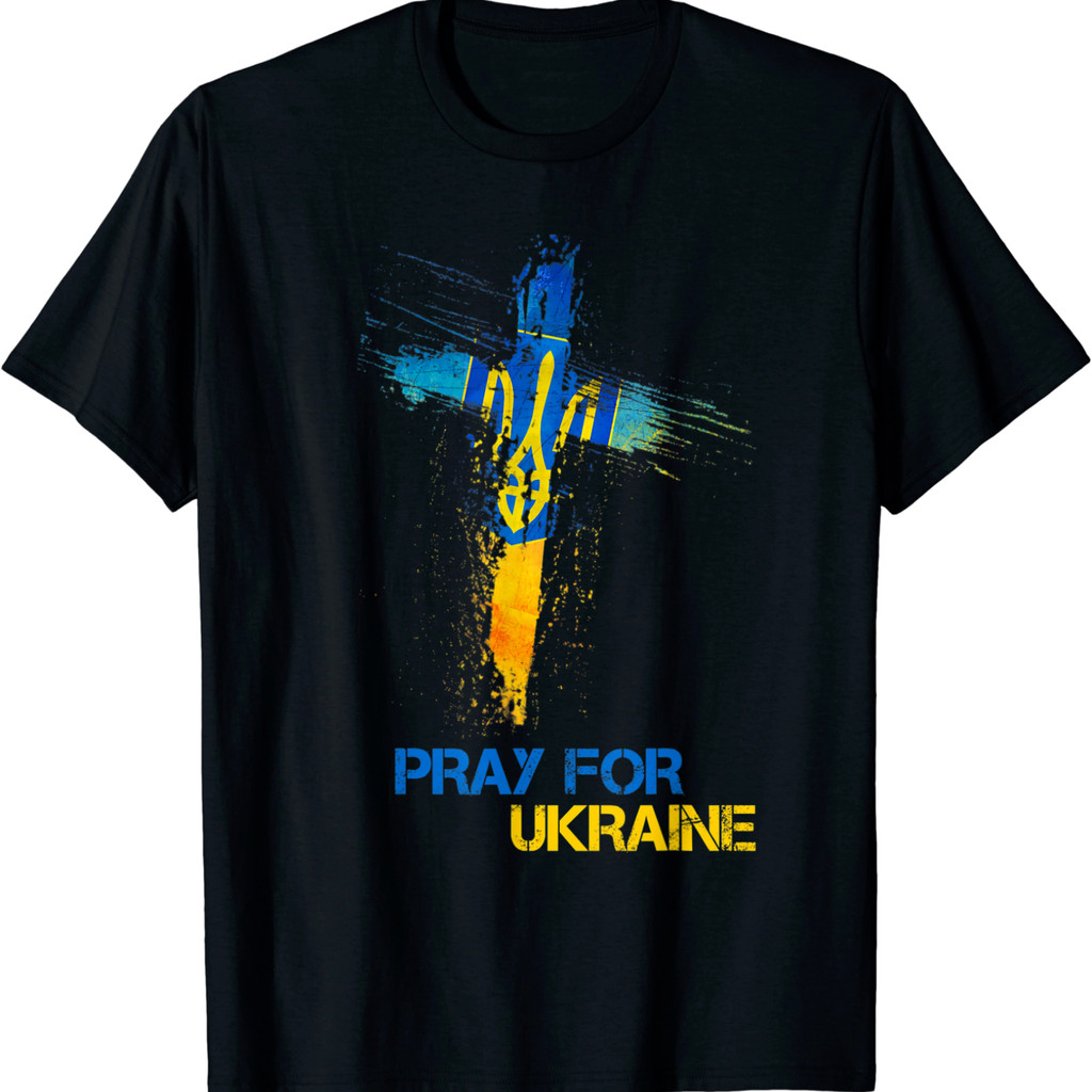 Berdoa Untuk Ukraina Tuhan Memberkati Ukraina Kaos Bendera Ukraina