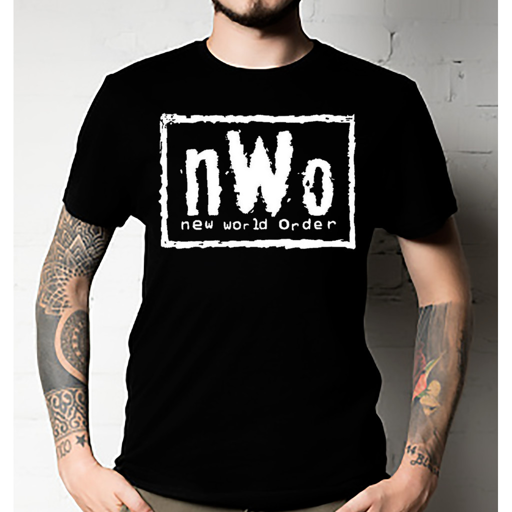 Kaos Klasik Hitam Gulat Hulk Hogan Tatanan Dunia Nwo