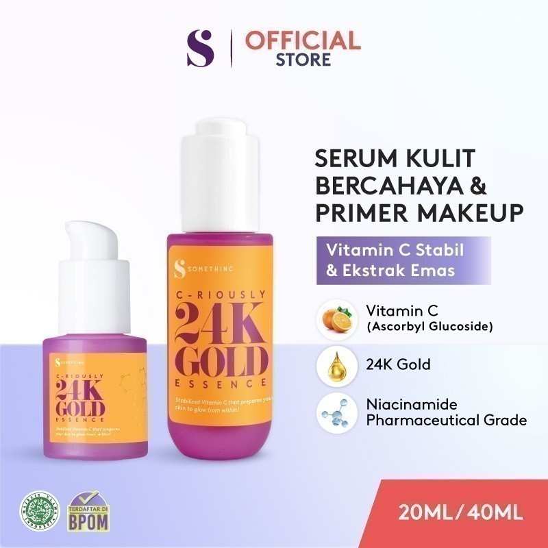 SOMETHINC CRIOUSLY 24K GOLD Essence - Serum Kulit Glowing Bercahaya - Serum Vitamin C Brightening