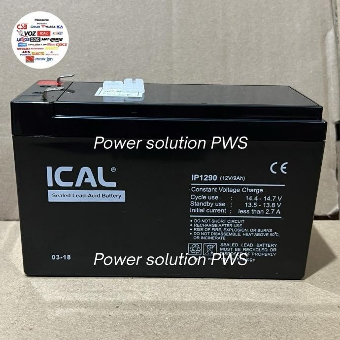 Aki / Baterai UPS ICA ICAL IP1290 12V 9Ah Battery ICAL IP 1290 12 Volt 9 Ampere