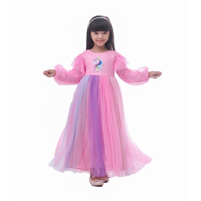 Dress Dresd Pesta Kondangan Ghaun Anaj Cewek 1-10 Th Ghaum Bocah Import Snak Perempuan Usia 6 Bln Sa