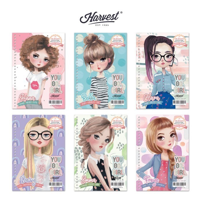 

Amberela - Terlaris Loose Leaf / Kertas Binder Harvest A5 - You Go Girl!