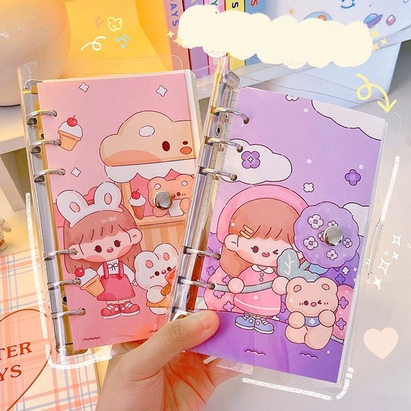 

Amberela - Binder A6 Isi Kertas 80 Lembar Karakter Momo Lucu Cute Diy Planner