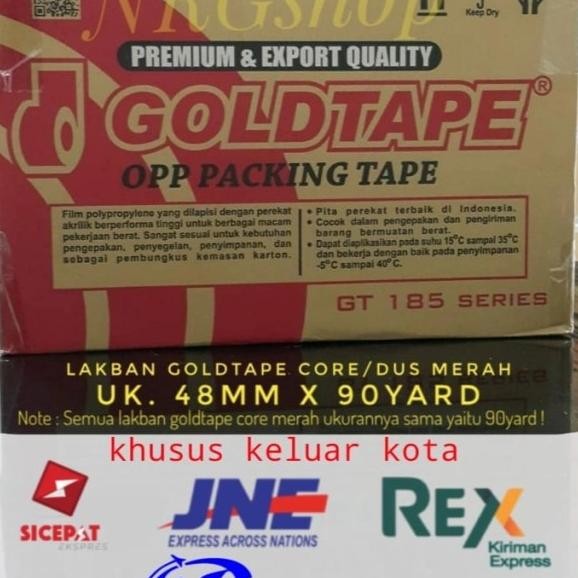 

Lakban Goldtape/Opp Goldtape Dus Merah 2" 48Mm X 90Yard (1Dus = 72Pcs)