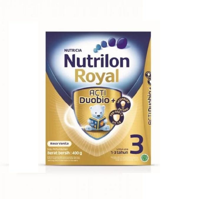

NUTRILON ROYAL 3 ACTI DUOBIO + USIA 1-3 TAHUN RASA VANILA 400 GRAM (C)