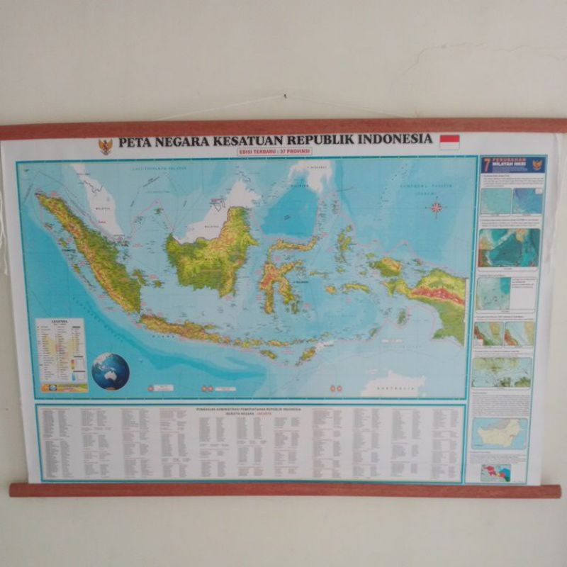 

PROMO MURAH Peta Bingkai NKRI / Indonesia Edisi Terbaru 38 Provinsi Tahun 2023 Ukuran Kecil
