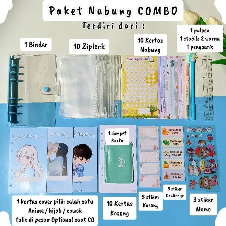 

COD [10 Ziplock] Part 1 Paket binder Nabung binder keuangan ukuran A6 df-7
