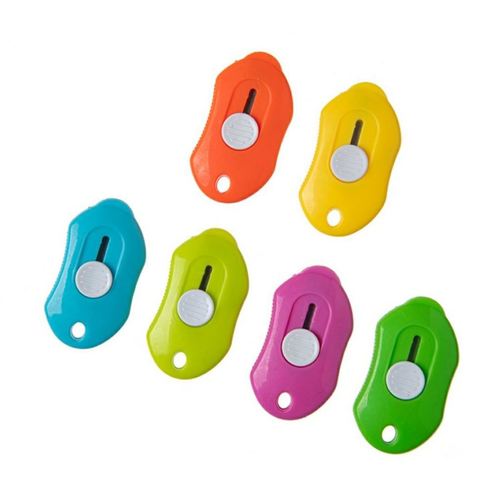 

Cutter mini lucu pisau kecil papper cut varian warna - Hijau