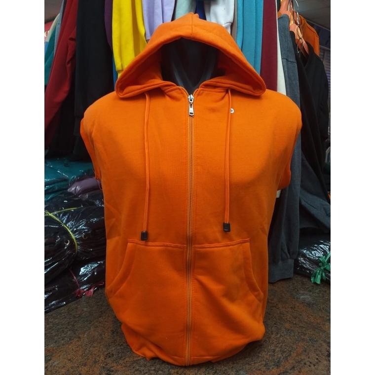 10.10 Jaket Hoodie Rompi Resleting Sleting Zipper Ziper Distro Oren Orange Lekbong Singlet Olahraga 