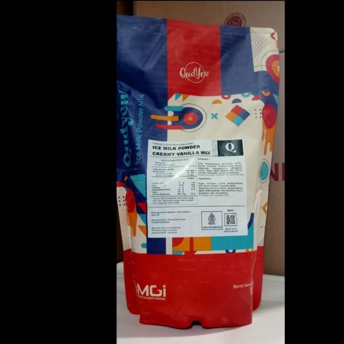 Soft Ice Cream Powder vanilla milky / Bubuk es krim Qudyew Murah manis