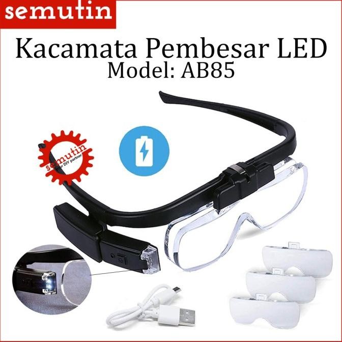 

HARGA DISC - Kacamata Pembesar LED AB85 / Kaca Mata Servis / Lampu Reparasi