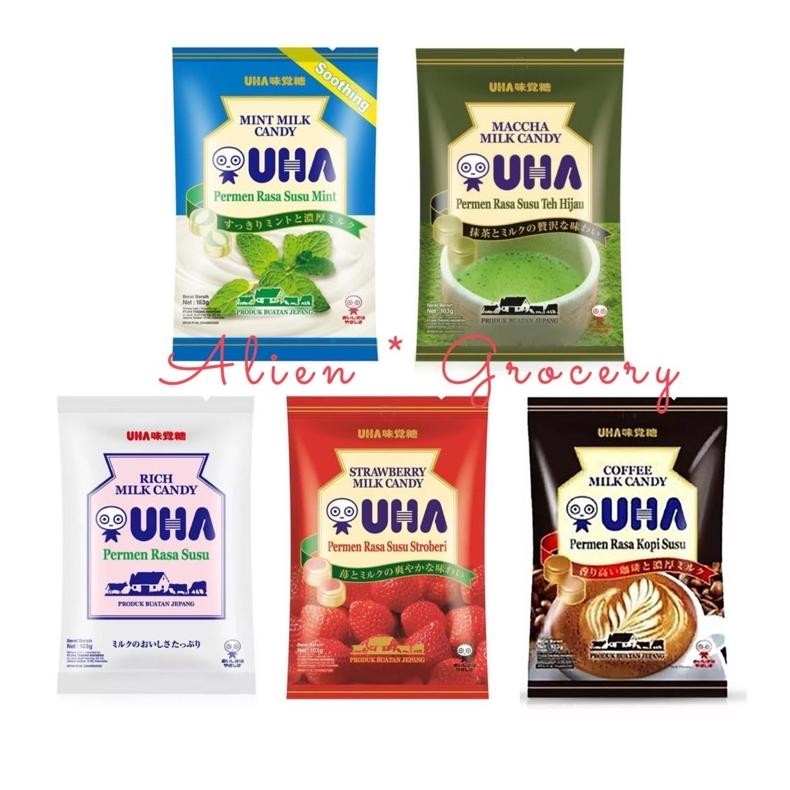 

Serbuu Termurah!!! Uha Permen Jepang Japan Candy Matcha Coffee Milk Mint Strawberry 103Gr