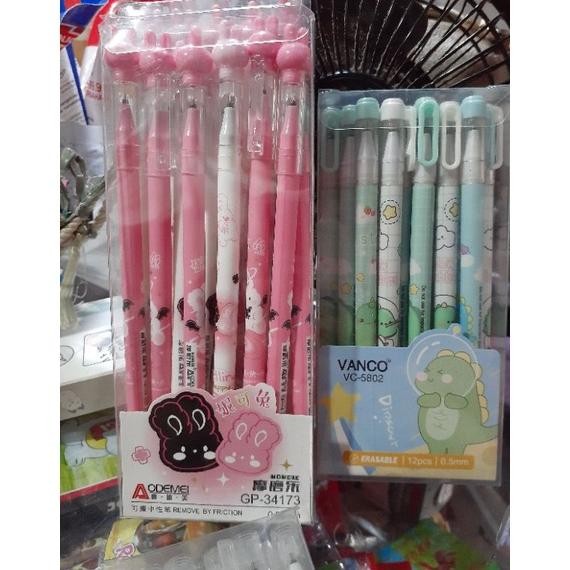 

ukd-23 ERASABLE GEL PEN / PULPEN BISA DIHAPUS KARAKTER GEL 0.5MM 1PAK (12PCS) Terlaris