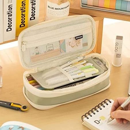 

lij-56 Kawaii Purple Pencil Cases Large Capacity Pen Bag Pouch Holder Box for Girls Office Student Stationery Organizer School Supplies Terlaris