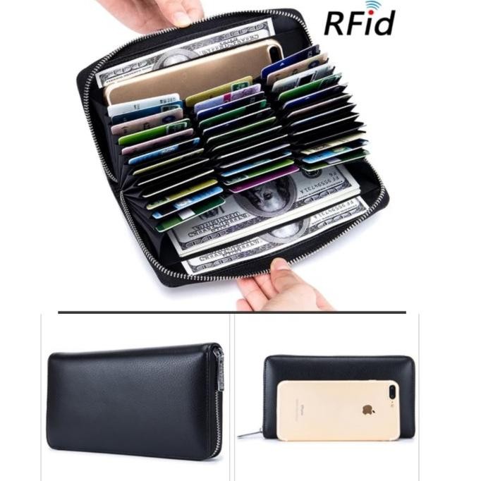 

DOMPET KARTU CARD HOLDER RFID 6662 KULIT BERKUALITAS 36 SLOT KARTU