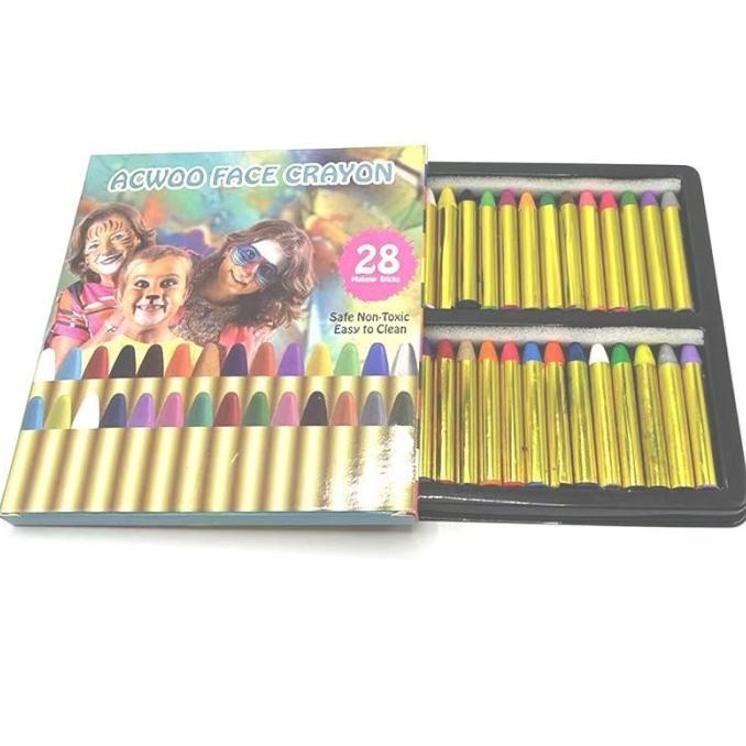 

DFR Crayon Face Painting Anak 28 Warna Wajah Body Paint Halloween Krayon TERLARIS
