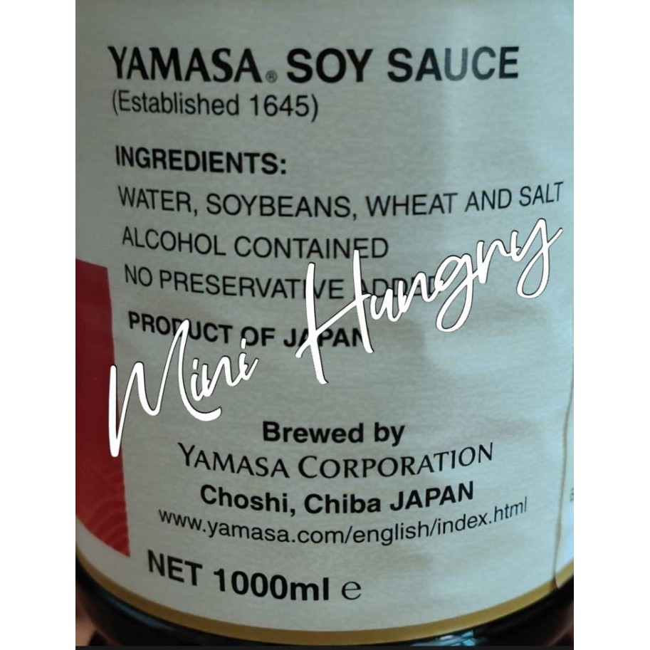 

Yamasa Soy Sauce 1L/Kecap Asin Jepang