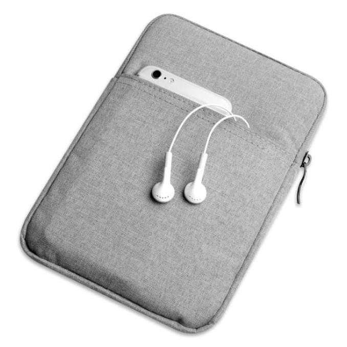 Ss12419 - Canvas Sleeve Bag Pouch Ipad Pro Air Tablet 10.5 Inch Grey Premium