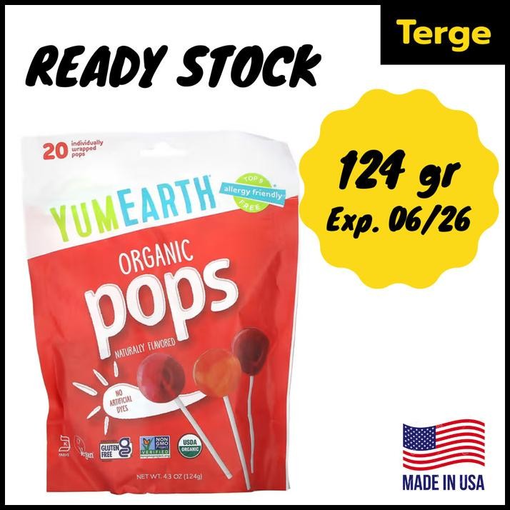 

Permen Organik Yumearth Organic Pops Vitamin C Assorted Flavors Vegan